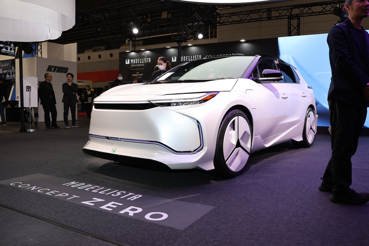 大阪オートメッセ2025　モデリスタブースに展示されたトヨタbz4Xをベースとするスタディモデル「モデリスタ コンセプト ゼロ」