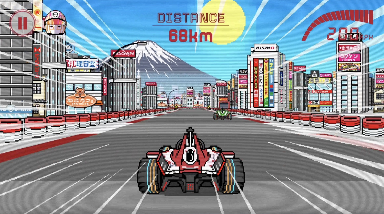 レトロアーケードゲームをモチーフにした日産フォーミュラEが登場するゲーム「ニスモエレクトリックカー」
