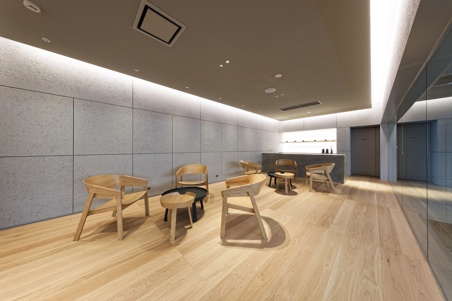 hyundai customer experience center大阪の店内にあるラウンジ部分