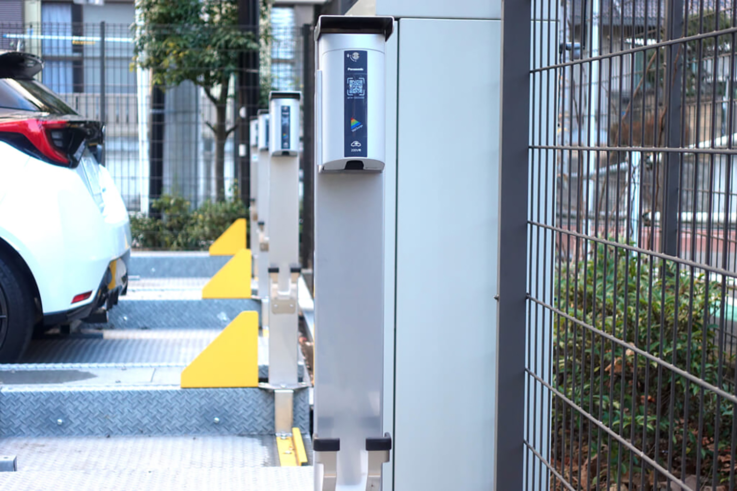 集合住宅に設置された充電設備