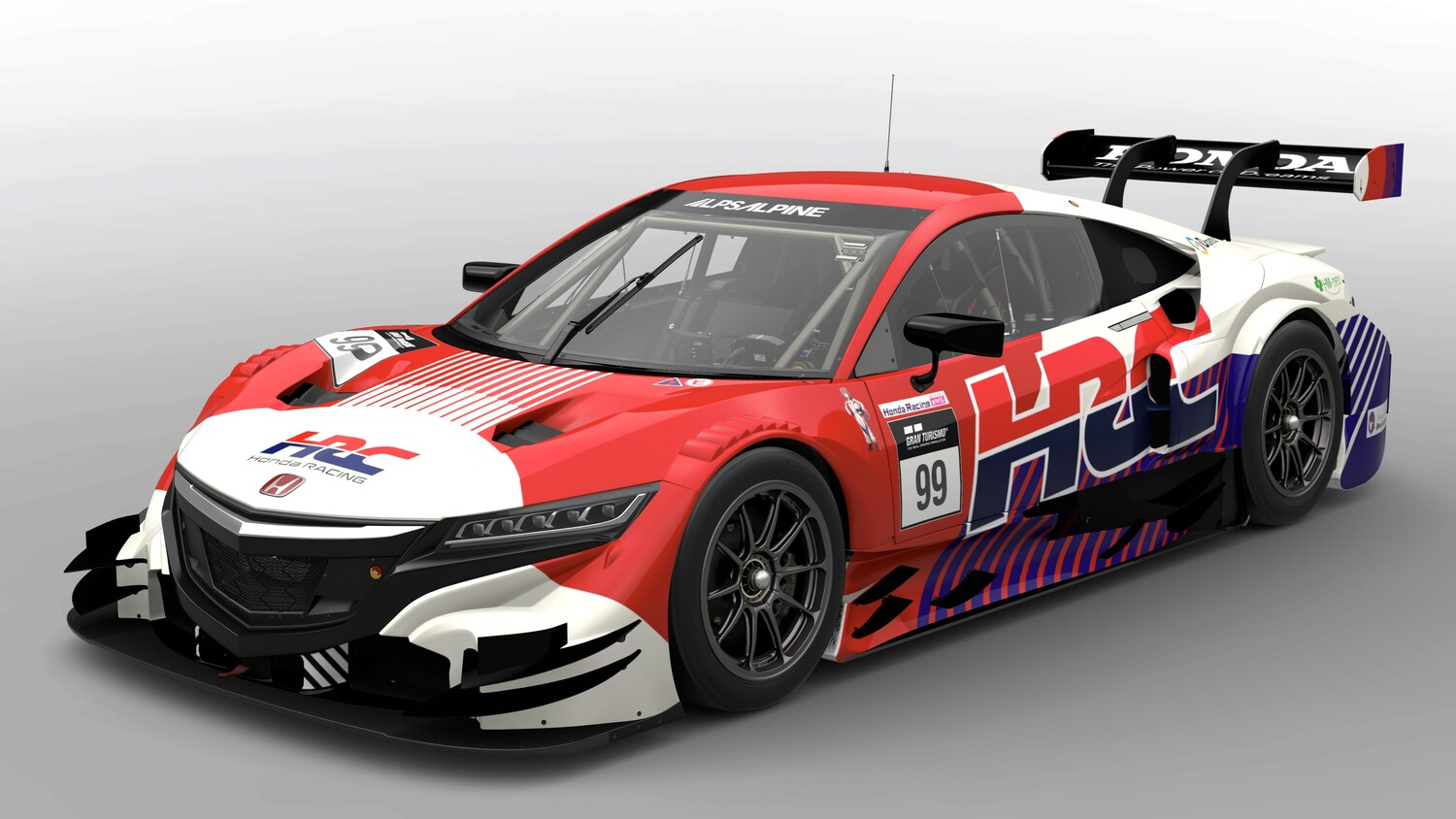 Honda Racing eMS 2025オンライン予選に使用される、大会オリジナルリバリーのホンダNSXコンセプトGT'16