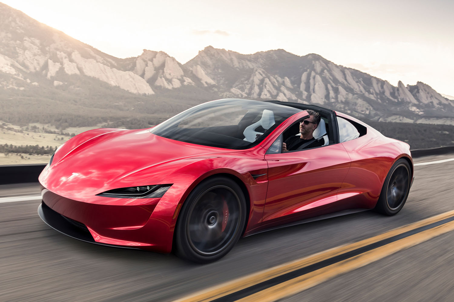 新型テスラ・ロードスターのフロントスタイリング