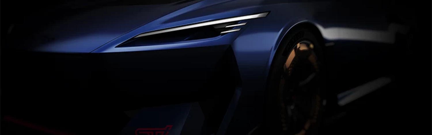 ジャパンモビリティショー2025で発表されるSUBARUのBEVコンセプトモデル「Performance-E-STI concept」