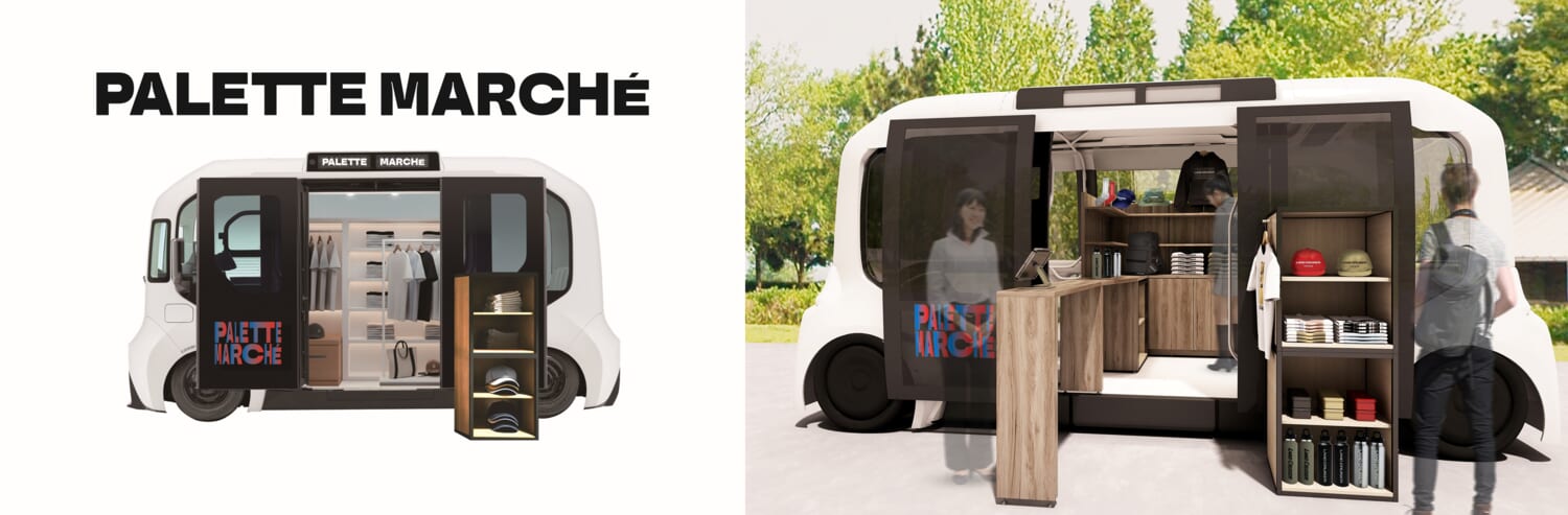 トヨタeパレットを用いて実施される「パレットマルシェ」のイメージ