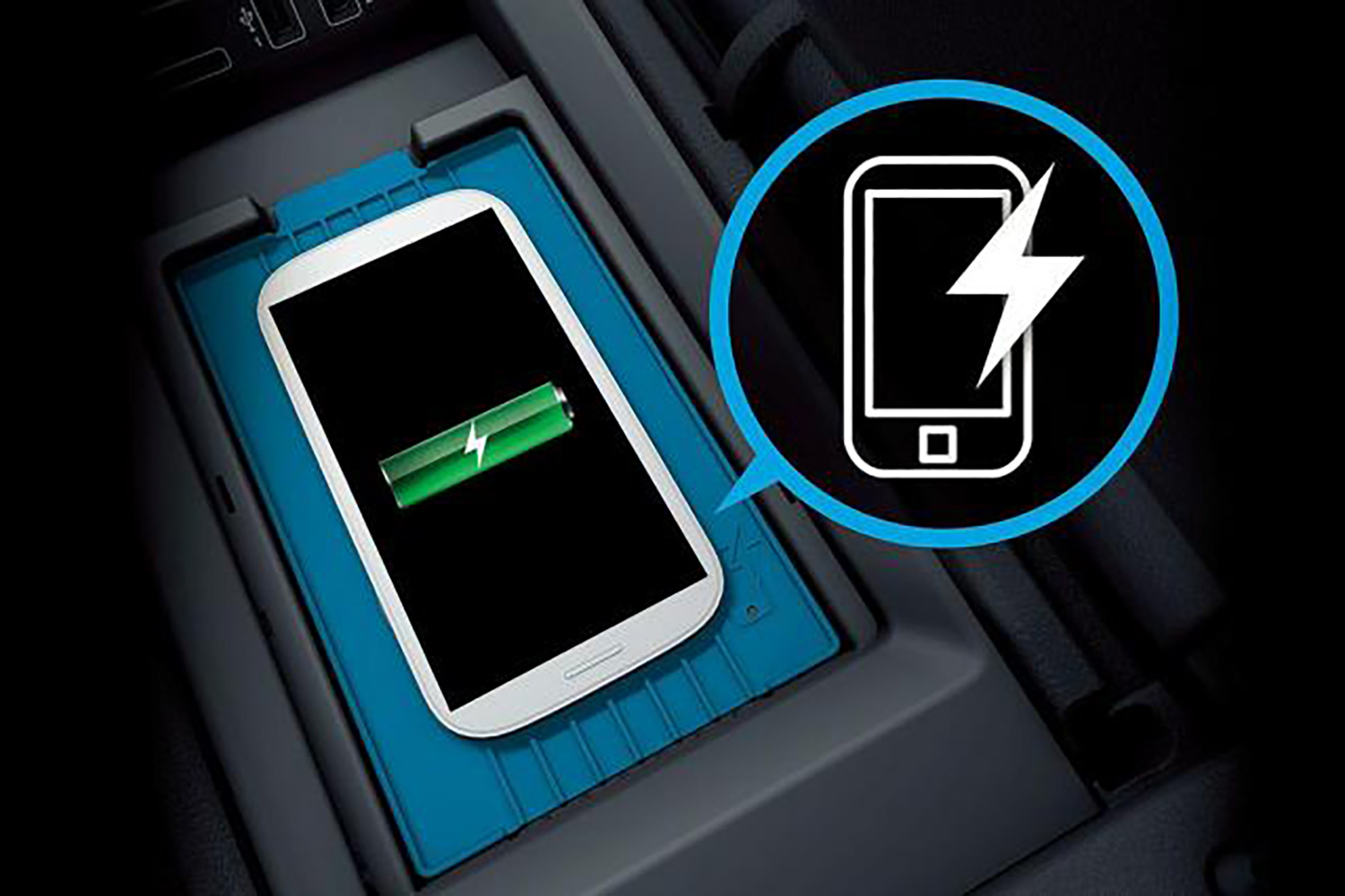 スマホのワイヤレス充電のイメージ