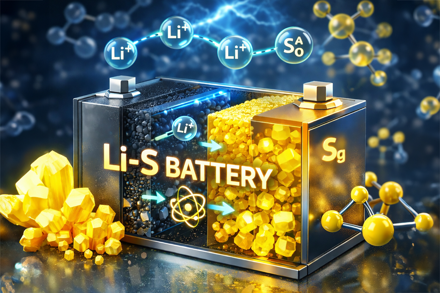 リチウム硫黄バッテリーのイメージ